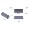 Aluminum Spacer 3/8'' OD x .257'' ID x 29/32'' Long, Black Anodized Finish
