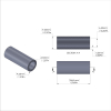 Aluminum Spacer 3/8'' OD x .257'' ID x 31/32'' Long