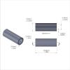 Aluminum Spacer 3/8'' OD x .257'' ID x 1.000'' Long, Clear Anodized Finish