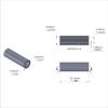 Aluminum Spacer 3/8'' OD x .257'' ID x 1-3/16'' Long