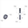 Aluminum Spacer 3/8'' OD x .257'' ID x 1/8'' Long, Black Anodized Finish