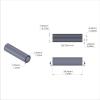 Aluminum Spacer 3/8'' OD x .257'' ID x 1-3/8'' Long, Black Anodized Finish