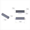 Aluminum Spacer 3/8'' OD x .257'' ID x 1-3/8'' Long, Plain Aluminum Finish
