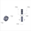Aluminum Spacer 3/8'' OD x .257'' ID x 9/64'' Long, Plain Aluminum Finish