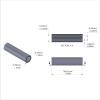 Aluminum Spacer 3/8'' OD x .257'' ID x 1-7/16'' Long, Plain Aluminum Finish