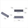 Aluminum Spacer 3/8'' OD x .257'' ID x 1-1/2'' Long, Black Anodized Finish