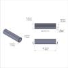 Aluminum Spacer 3/8'' OD x .257'' ID x 1-1/2'' Long