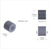 Aluminum Standoff 3/8'' OD x 1/4-20 Thread x 5/16'' Long, Plain Aluminum Finish