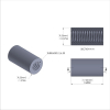 Aluminum Standoff 3/8'' OD x 1/4-20 Thread x 11/16'' Long, Plain Aluminum Finish