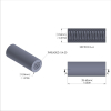 Aluminum Standoff 3/8'' OD x 1/4-20 Thread x 1'' Long-Black Anodized