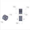 Aluminum Spacer 3/8'' OD x .319'' ID x 1/4'' Long, Plain Aluminum Finish