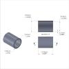 Aluminum Spacer 3/8'' OD x .319'' ID x 1/2'' Long, Plain Aluminum Finish