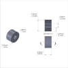 Aluminum Spacer 3/8'' OD x .141'' ID x 7/32'' Long, Plain Aluminum Finish