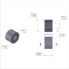 Aluminum Spacer 3/8'' OD x .141'' ID x 1/4'' Long, Plain Aluminum Finish