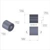 Aluminum Spacer 3/8'' OD x .141'' ID x 3/8'' Long