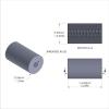 Aluminum Standoff 3/8'' OD x 6-32 Thread x .639, Plain Aluminum Finish