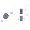 Aluminum Spacer 3/8'' OD x 7.1mm ID x 3/16'' Long, Plain Aluminum Finish