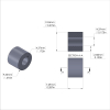 Aluminum Spacer 3/8'' OD x .172'' ID x .287'' Long, Plain Aluminum Finish