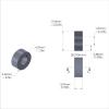 Aluminum Spacer 3/8'' OD x .172'' ID x 5/32'' Long, Plain Aluminum Finish