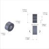 Aluminum Spacer 3/8'' OD x .172'' ID x 3/16'' Long, Plain Aluminum Finish