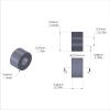 Aluminum Spacer 3/8'' OD x .172'' ID x 7/32'' Long, Plain Aluminum Finish