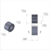 Aluminum Spacer 3/8'' OD x .172'' ID x 1/4'' Long - Black Anodized