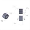 Aluminum Spacer 3/8'' OD x .172'' ID x 1/4'' Long
