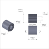Aluminum Spacer 3/8'' OD x .172'' ID x 3/8'' Long - Black Anodized