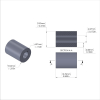 Aluminum Spacer 3/8'' OD x .172'' ID x 1/2'' Long - Black Anodized