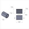 Aluminum Spacer 3/8'' OD x .172'' ID x 1/2'' Long
