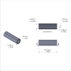 Aluminum Spacer 3/8'' OD x .172'' ID x 1-3/16'' Long, Plain Aluminum Finish