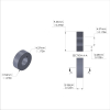 Aluminum Spacer 3/8'' OD x .172'' ID x 1/8'' Long - Black Anodized