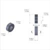 Aluminum Spacer 3/8'' OD x .172'' ID x 1/8'' Long, Plain Aluminum Finish
