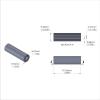Aluminum Spacer 3/8'' OD x .172'' ID x 1-1/4'' Long, Plain Aluminum Finish