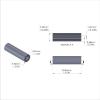 Aluminum Spacer 3/8'' OD x .172'' ID x 1-5/16'' Long, Plain Aluminum Finish