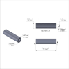 Aluminum Spacer 3/8'' OD x .172'' ID x 1-3/8'' Long