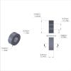 Aluminum Spacer 3/8'' OD x .172'' ID x 9/64'' Long, Plain Aluminum Finish
