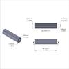 Aluminum Spacer 3/8'' OD x .172'' ID x 1-7/16'' Long, Plain Aluminum Finish