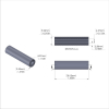Aluminum Spacer 3/8'' OD x .172'' ID x 1-1/2'' Long, Plain Aluminum Finish