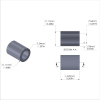 Aluminum Spacer 7/16'' OD x .297'' ID x 9/16'' Long