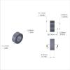 Aluminum Spacer 7/16'' OD x .257'' ID x 11/64'' Long, Plain Aluminum Finish