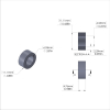 Aluminum Spacer 7/16'' OD x .257'' ID x 3/16'' Long