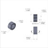 Aluminum Spacer 7/16'' OD x .257'' ID x 7/32'' Long, Plain Aluminum Finish