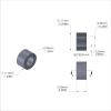 Aluminum Spacer 7/16'' OD x .257'' ID x 1/4'' Long, Black Anodized Finish
