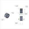 Aluminum Spacer 7/16'' OD x .257'' ID x 1/4'' Long, Plain Aluminum Finish