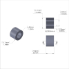 Aluminum Spacer 7/16'' OD x .257'' ID x 5/16'' Long