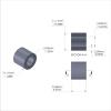 Aluminum Spacer 7/16'' OD x .257'' ID x 3/8'' Long, Plain Aluminum Finish