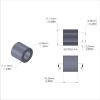 Aluminum Spacer 7/16'' OD x .257'' ID x 13/32'' Long, Plain Aluminum Finish