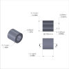Aluminum Spacer 7/16'' OD x .257'' ID x 7/16'' Long-Black Anodized