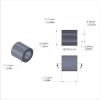 Aluminum Spacer 7/16'' OD x .257'' ID x 7/16'' Long, Plain Aluminum Finish